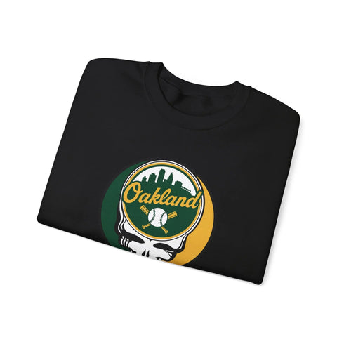 Grateful Dead - Oakland A's Stealie Grateful Dead Crewneck Sweatshirt - MLB - StealieShop